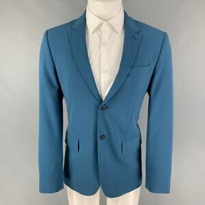 JOSEPH Size 38 Teal Polyester Blend Notch Lapel Sport Coat